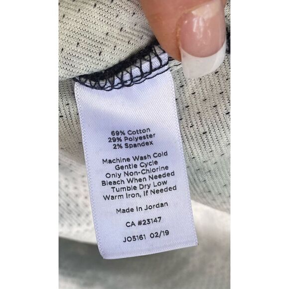 Black and White Asymmetrical Top by Talbots.  Size SP.  window pane design.  3/4 - Picture 6 of 7